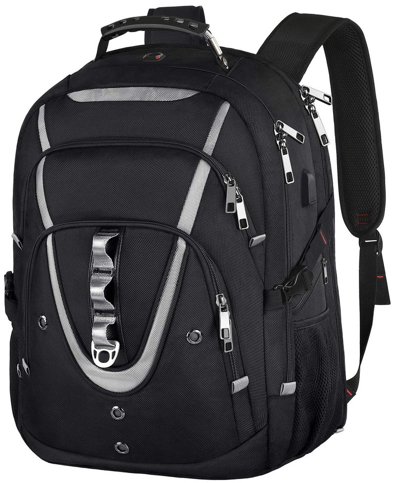 Mogplof 18.4 Laptop Backpack for Men, 55L-60L Extra Large Gaming Laptops Backpack with USB Charger Port, TSA Friendly Flight Approved RFID Anti-theft Pocket, Water Resistant Suiltable for Travel Business Work - Image 1